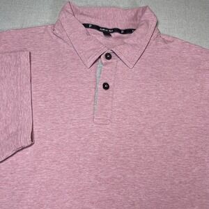 Public Rec Polo Shirt Large Performance Red Heather‎ Casual Stretch Mens